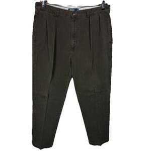 Polo Ralph Lauren Andrew Pants Men's 38/32 Brown Pleated front Straight Leg